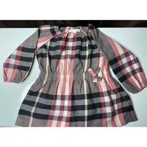 Burberry Pink Plaid Dress 18 month